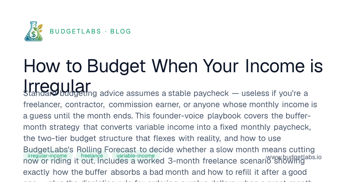 How to Budget When Your Income is Irregular | BudgetLabs