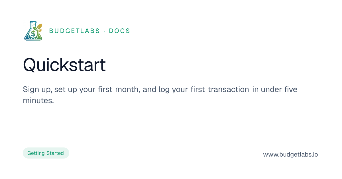 Quickstart — BudgetLabs Docs